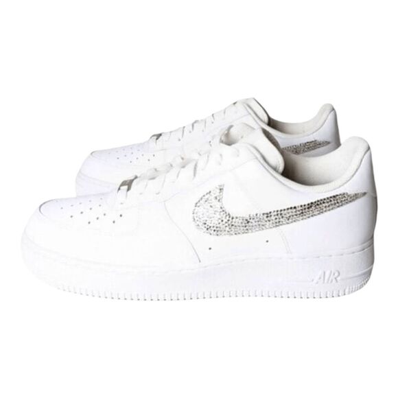 NIKE Air Force 1 Low Customised \'Swarovski\' Sneakers Size 12 main image 8